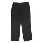 CHARTER CLUB Womens Linen Black Classic Straight Trousers W34 L32 Zip Closure