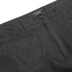 CHARTER CLUB Womens Linen Black Classic Straight Trousers W34 L32 Zip Closure