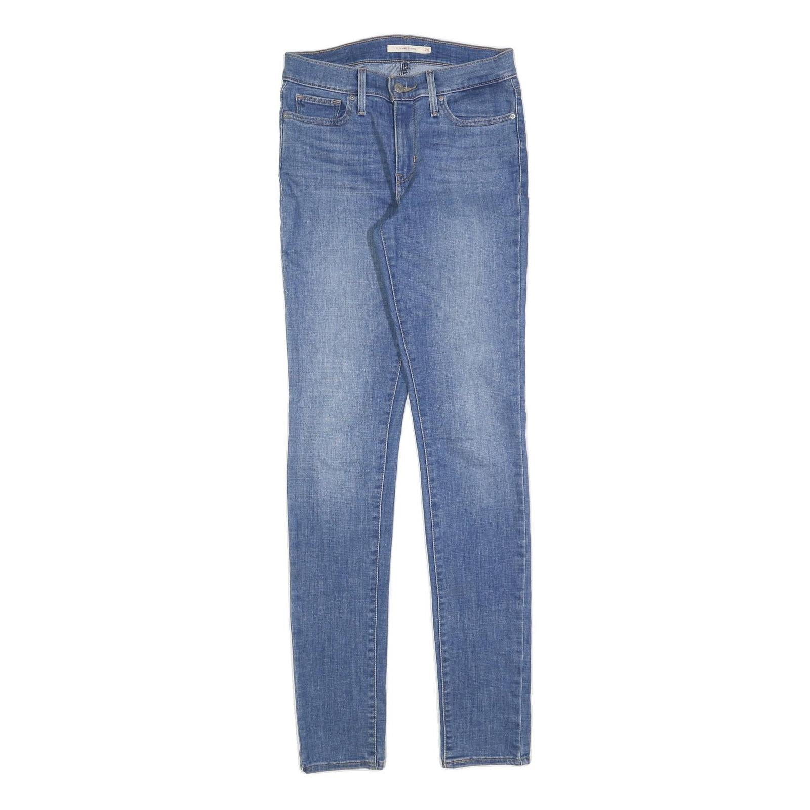 LEVI'S Womens Slim Blue Denim Slim Skinny Jeans W26 L34 Classic Cotton Blend