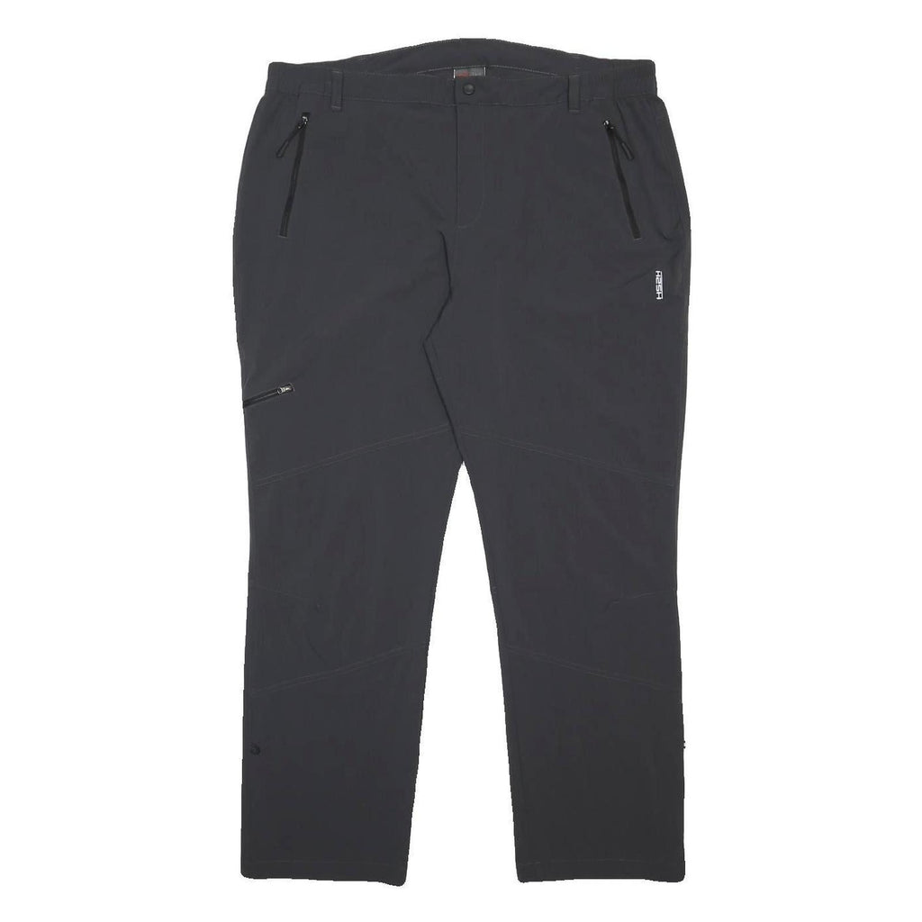 HS2S Mens Polyamide Blend Black Regular Straight Trousers W38 L29 Zip Pocketed