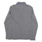 PME LEGEND Mens Grey Long Sleeve Plain L Cotton Blend Polo Shirt Casual Wear