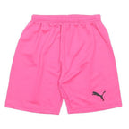PUMA Womens Shorts Pink Casual UK 16 W22 Sports Logo Elastic Waist