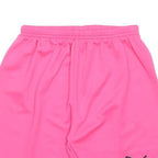 PUMA Womens Shorts Pink Casual UK 16 W22 Sports Logo Elastic Waist
