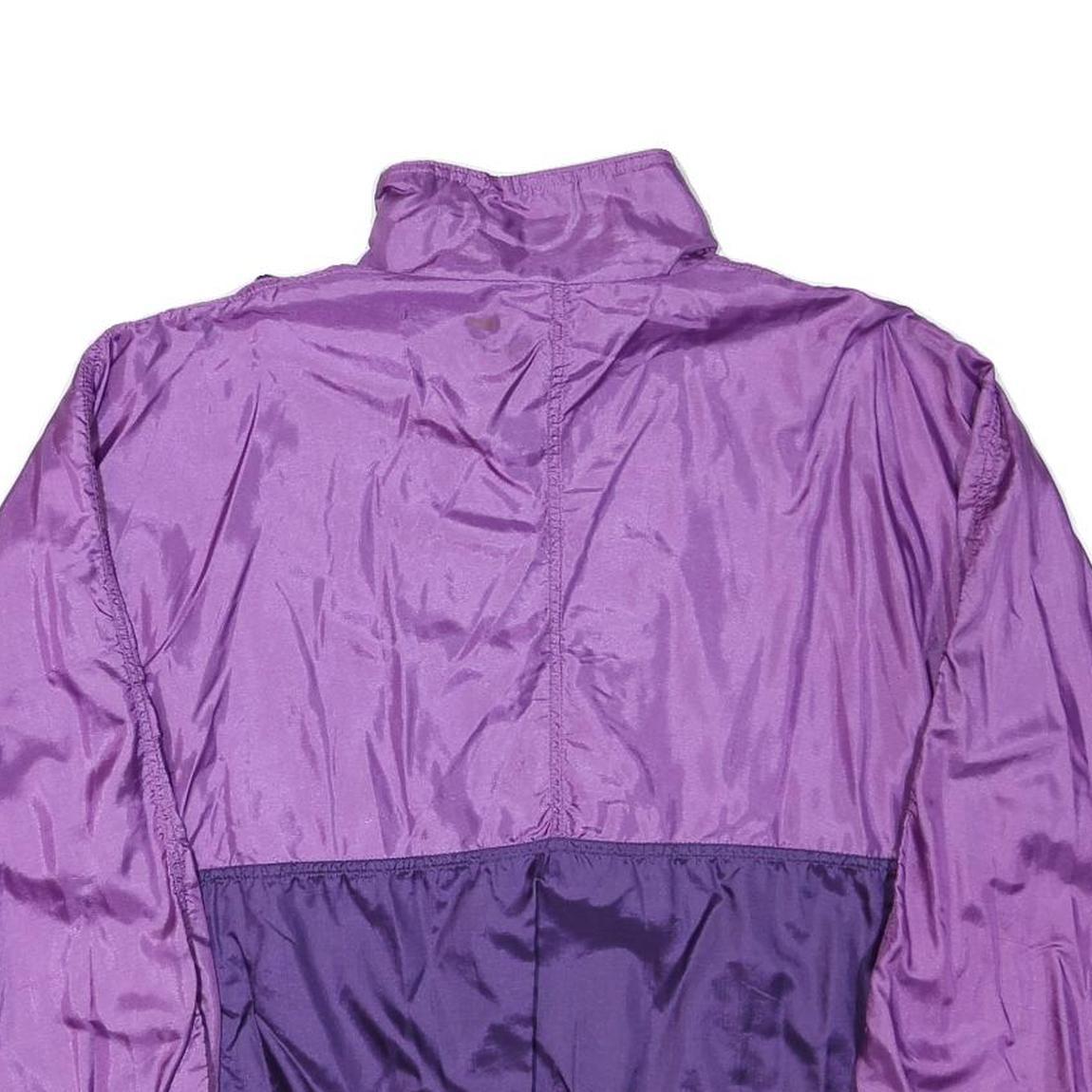 NEW LINE Womens Purple & Violet Zip Jacket M Polyester Blend Colourblock Casual