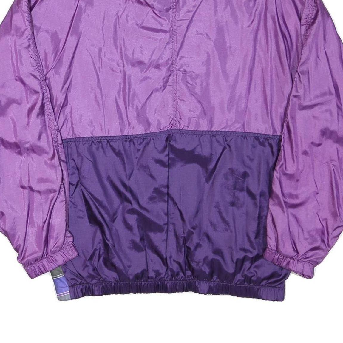 NEW LINE Womens Purple & Violet Zip Jacket M Polyester Blend Colourblock Casual