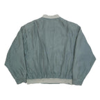 LET'S GO Mens Green Silk Bomber XL Jacket Plain Zip Pocketed