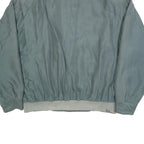 LET'S GO Mens Green Silk Bomber XL Jacket Plain Zip Pocketed