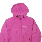 JACK WOLFSKIN Womens Pink Outdoor Jacket S Polyester Blend Hooded Zip