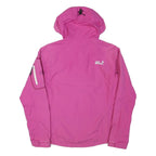 JACK WOLFSKIN Womens Pink Outdoor Jacket S Polyester Blend Hooded Zip