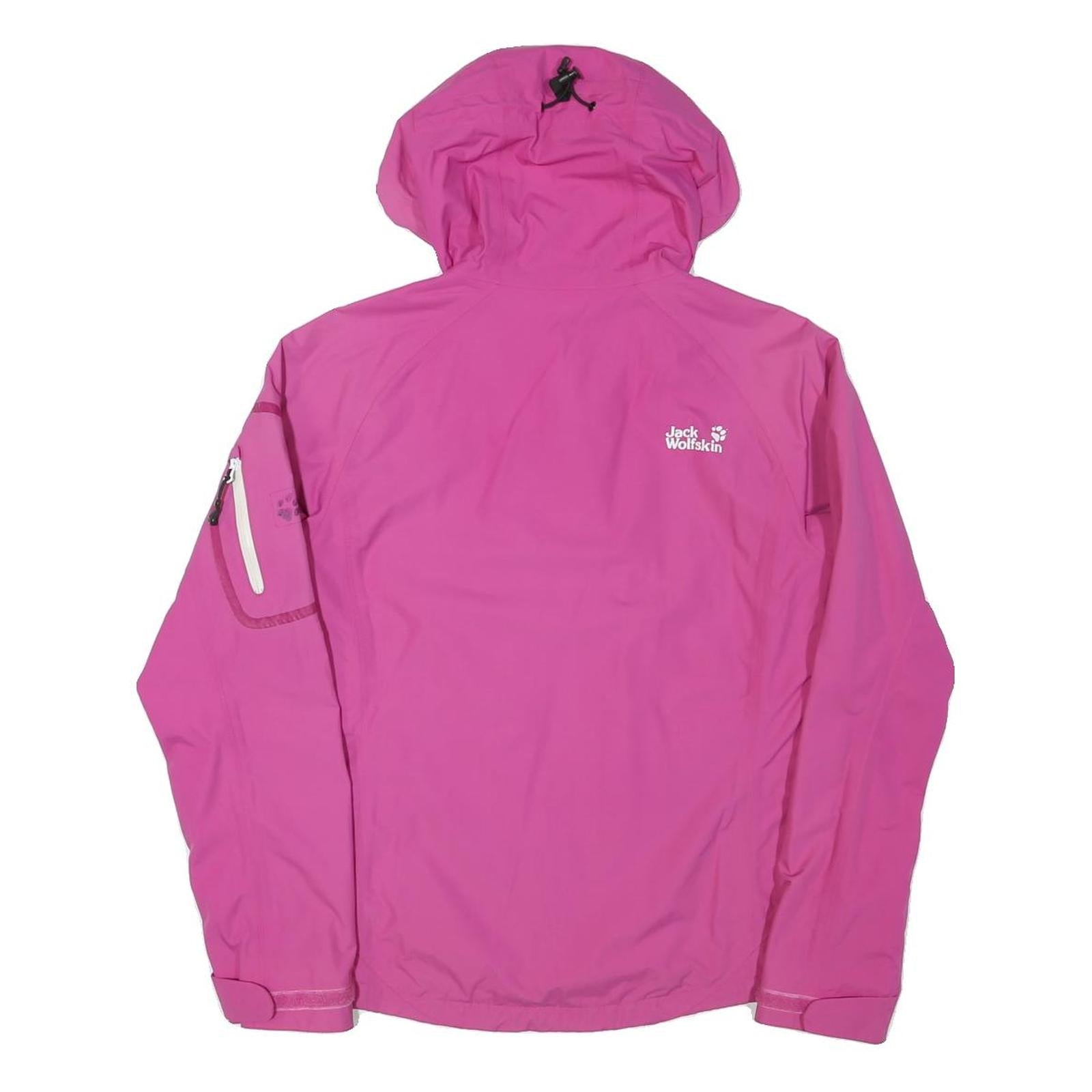 JACK WOLFSKIN Womens Pink Outdoor Jacket S Polyester Blend Hooded Zip