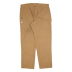 CARHARTT Mens Jeans Beige Regular Straight Denim W40 L34 Workwear Durable Zip