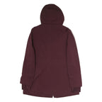NAUTICA Womens Maroon Hooded Zip Jacket L Cotton Blend Casual Outerwear