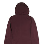NAUTICA Womens Maroon Hooded Zip Jacket L Cotton Blend Casual Outerwear