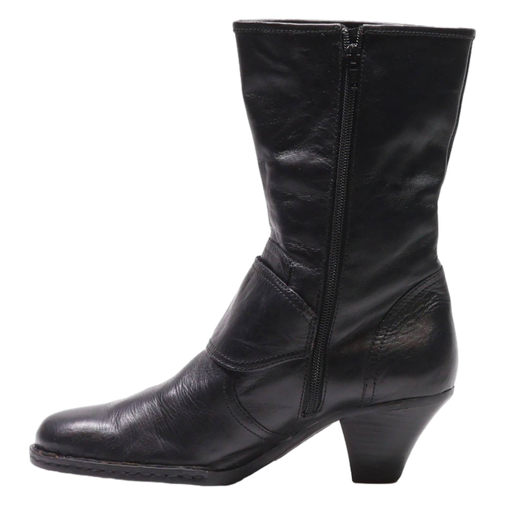 BORN High Boots Black Leather Womens UK 8