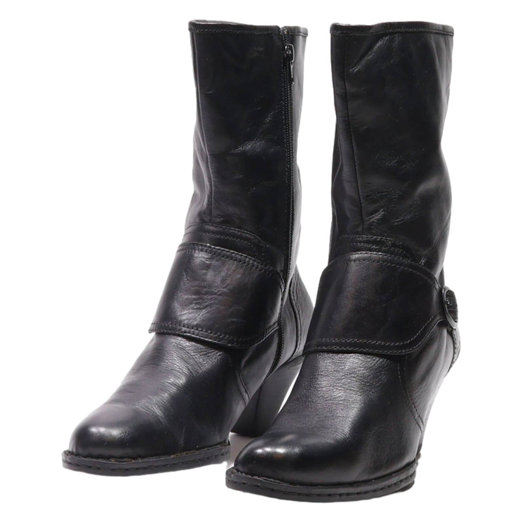 BORN High Boots Black Leather Womens UK 8