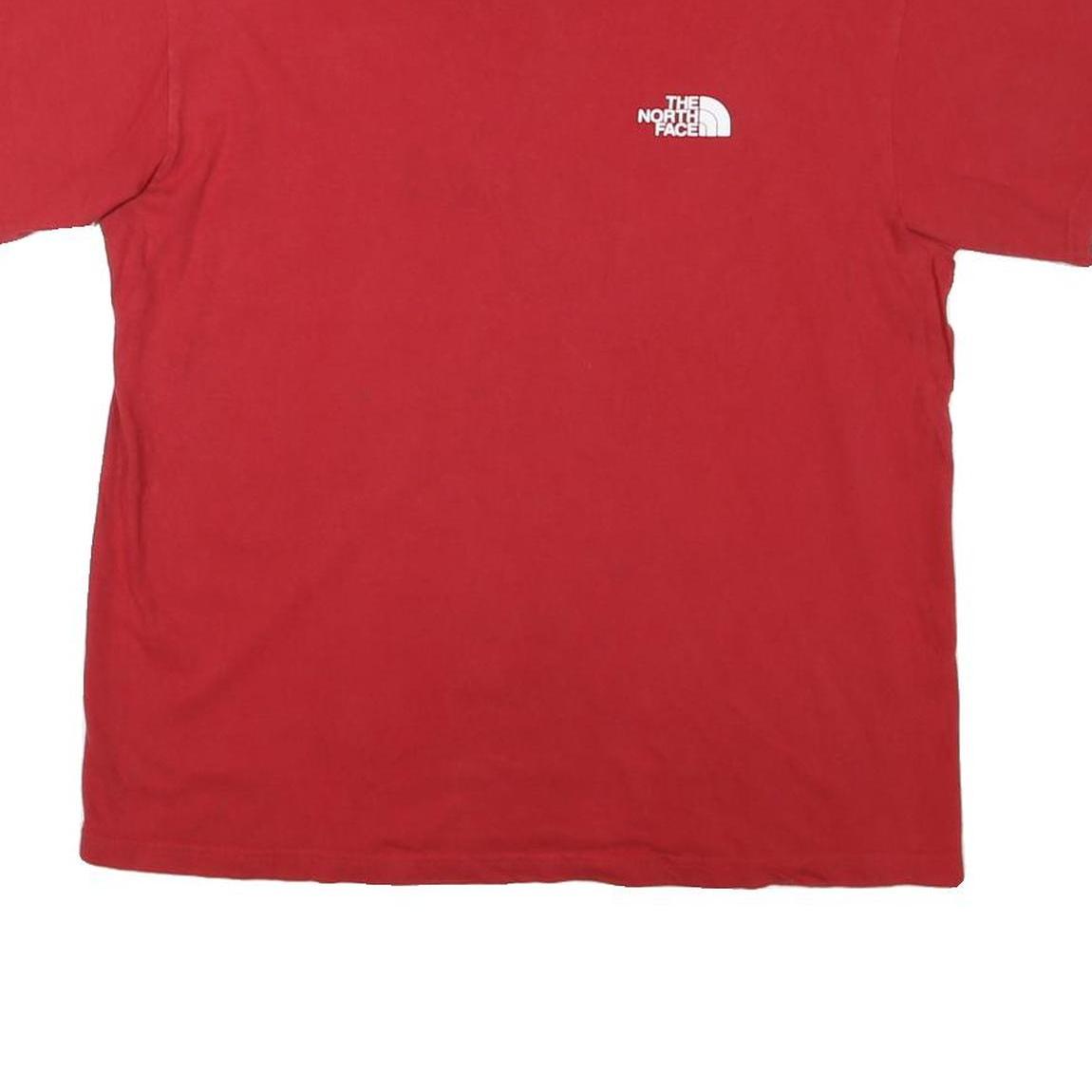 THE NORTH FACE Mens Red Guide Graphic T-Shirt L Short Sleeve Crew Neck