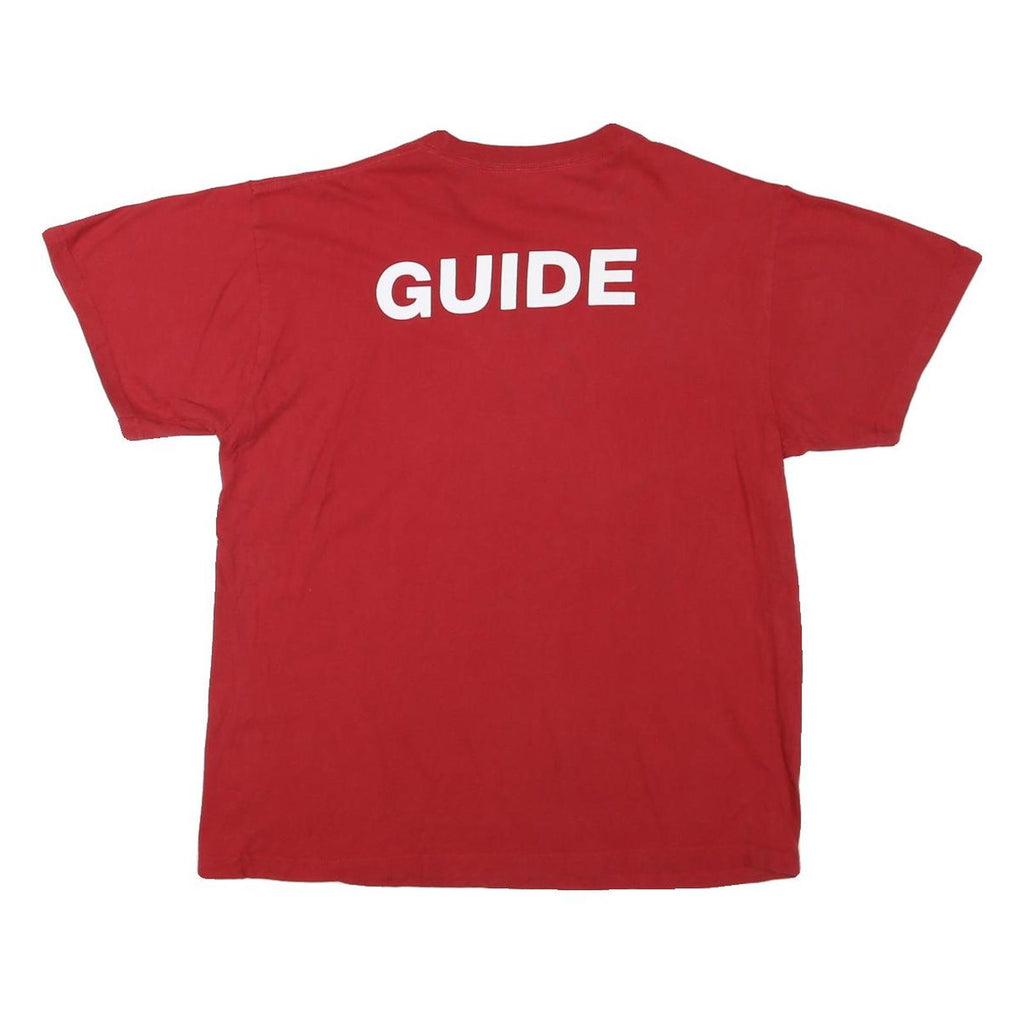 THE NORTH FACE Mens Red Guide Graphic T-Shirt L Short Sleeve Crew Neck