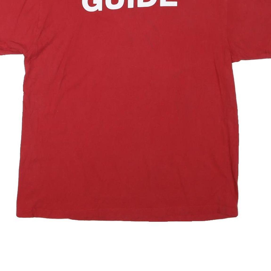 THE NORTH FACE Mens Red Guide Graphic T-Shirt L Short Sleeve Crew Neck