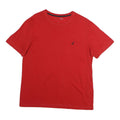 NAUTICA Mens Red Crew Neck Short Sleeve T-Shirt M Cotton Classic Logo
