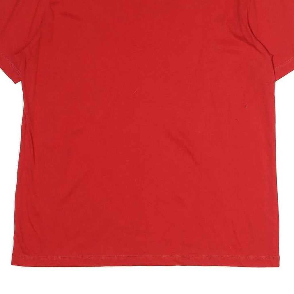 NAUTICA Mens Red Crew Neck Short Sleeve T-Shirt M Cotton Classic Logo