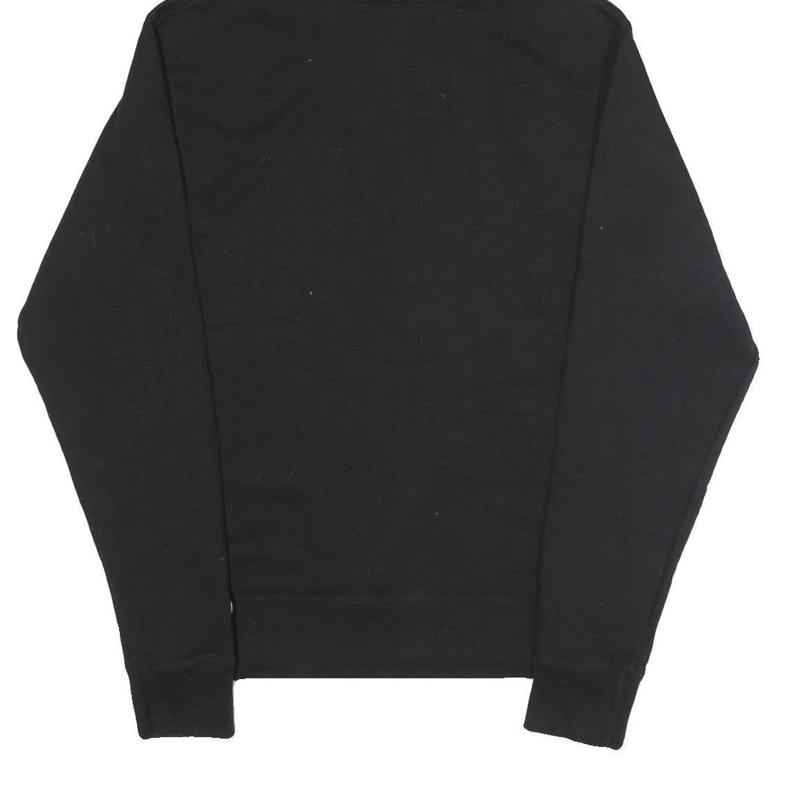 CHAMPION Mens Black Hoodie S Cotton Blend Pullover Drawstring Hoodie