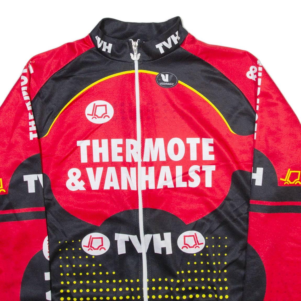 VERMARC Full Zip Mens Jersey Red Long Sleeve L