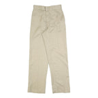 DICKIES Mens Cotton Blend Beige Regular Straight Leg Trousers W26 L32 Workwear
