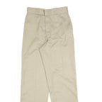 DICKIES Mens Cotton Blend Beige Regular Straight Leg Trousers W26 L32 Workwear