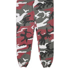 Womens Relaxed Fit Red Black & Grey Camouflage Cotton Blend Trousers W24 L32 Zip