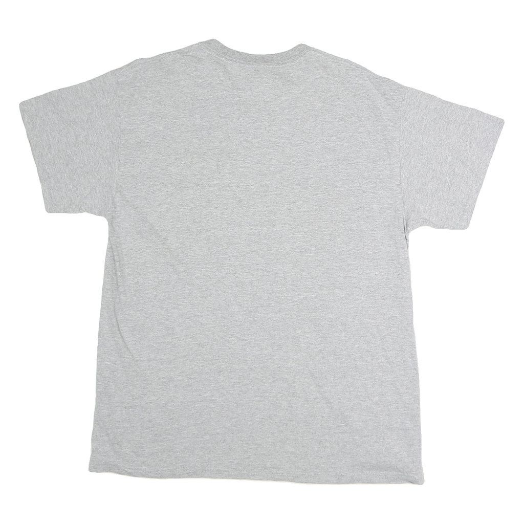 MAJESTIC Mens Grey Athletics A's Graphic T-Shirt L Short Sleeve Crew Neck Cotton