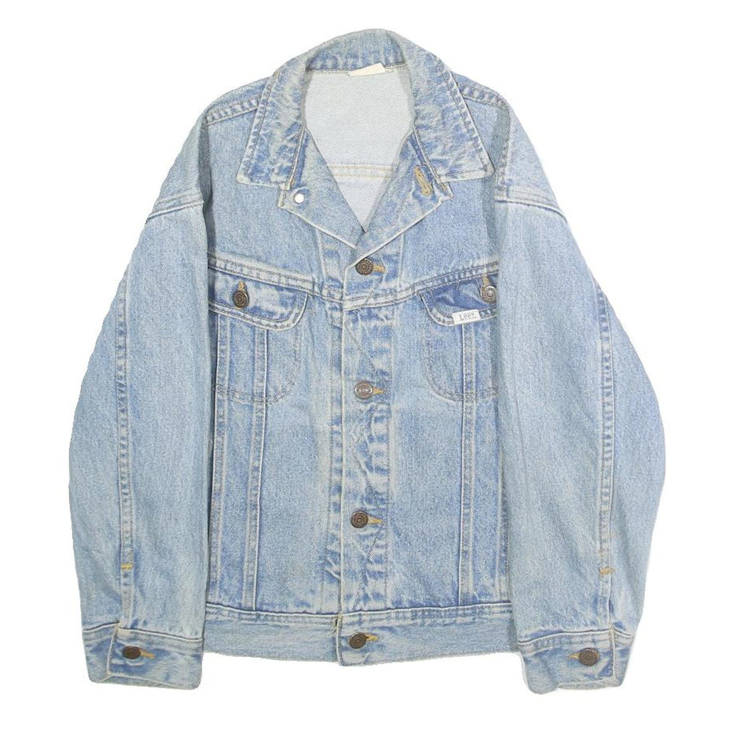 LEE Mens Blue Denim Cotton Button Jacket M Classic Casual Outerwear