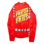 TEKER Mazza Cycles Wind-Tex Full Zip Cycling Mens Jersey Red High Neck M