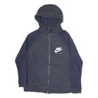 NIKE Mens Blue & Navy Air Full Zip Hoodie M Sportswear Casual Sweatshirt