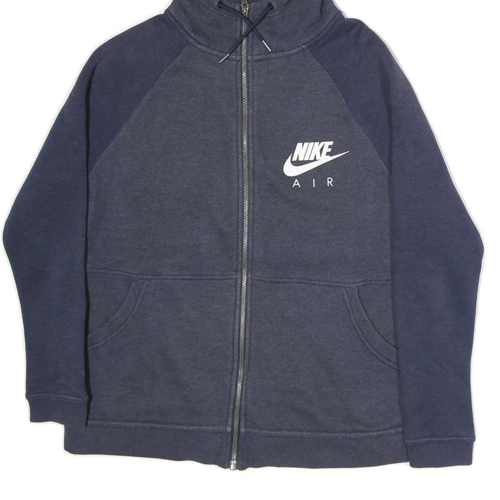 NIKE Mens Blue & Navy Air Full Zip Hoodie M Sportswear Casual Sweatshirt