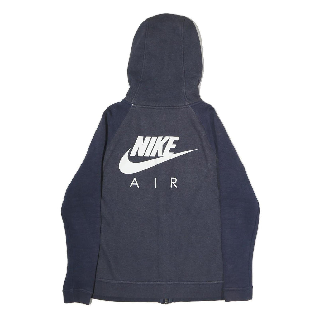 NIKE Mens Blue & Navy Air Full Zip Hoodie M Sportswear Casual Sweatshirt