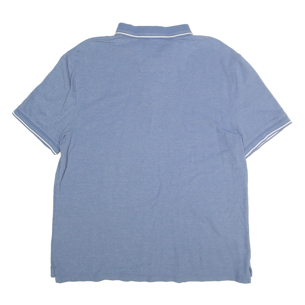 NAUTICA Mens Blue Short Sleeve Plain XL Cotton Polo Shirt Classic Fit