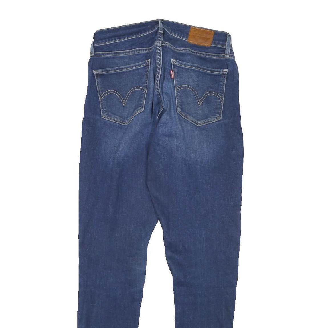 LEVI'S Womens Blue Slim Skinny Denim Medium W26 L29 Cotton Blend Zip Jeans