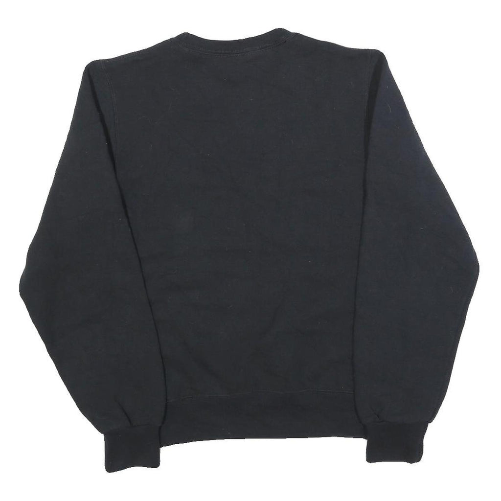 RUSSELL ATHLETIC Mens Black Cotton Blend Crew Neck Sweatshirt S Casual Basic