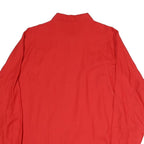 Womens Red Long Sleeve Shirt L Cotton Blend Button Shirt Casual