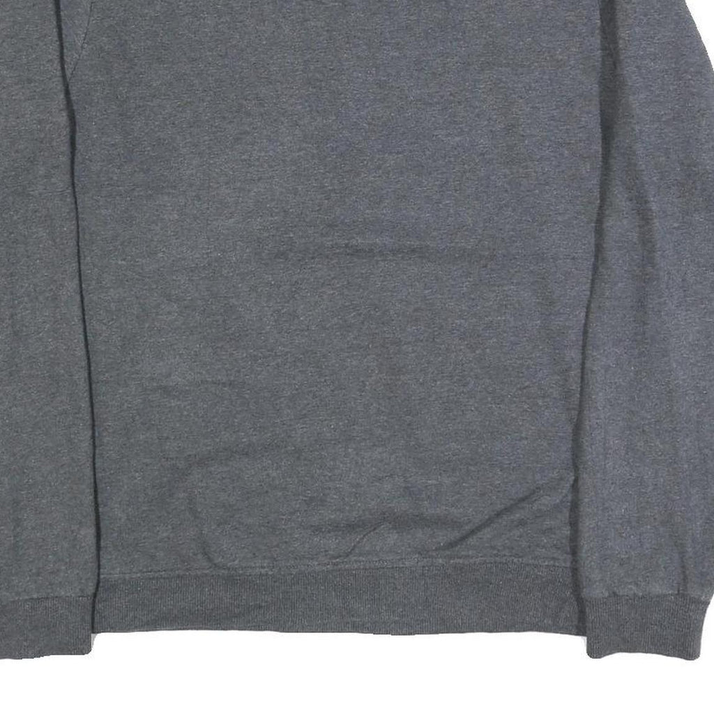 REEBOK Mens Grey Cotton Blend Crew Neck L Sweatshirt Casual Sportswear