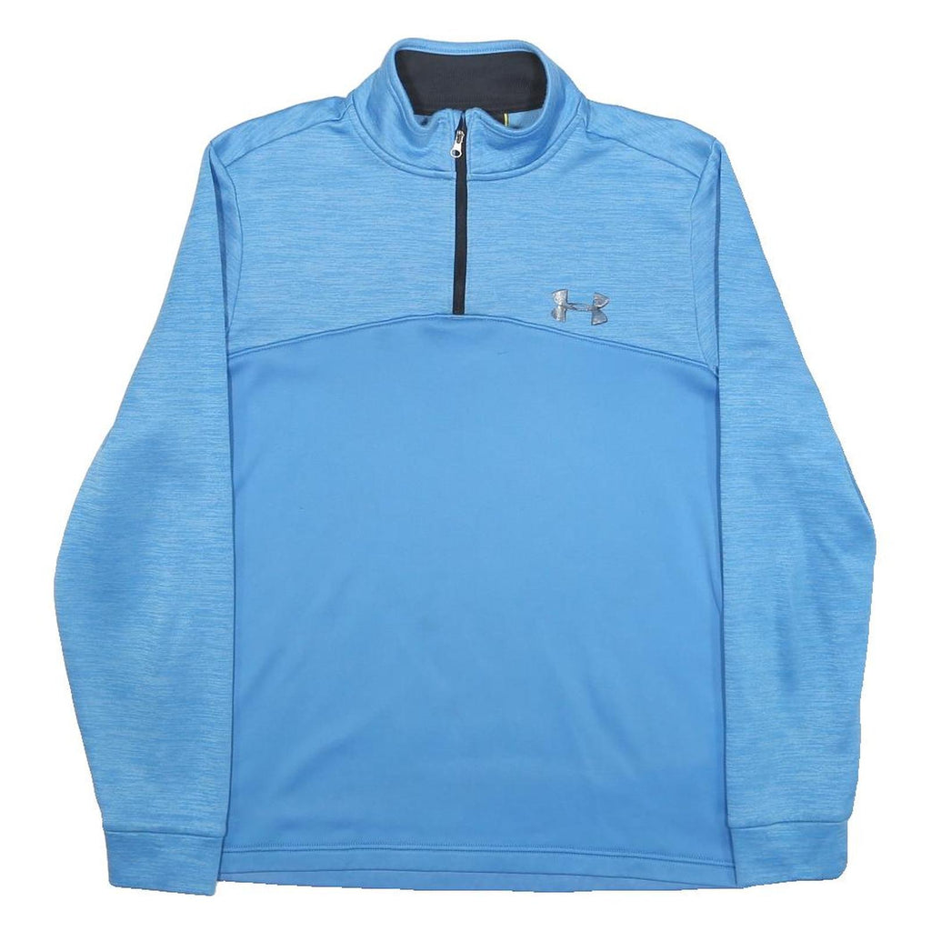 UNDER ARMOUR Mens Blue 1/4 Zip Sweatshirt S Lightweight Fitness Activewear