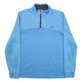 UNDER ARMOUR Mens Blue 1/4 Zip Sweatshirt S Lightweight Fitness Activewear