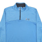 UNDER ARMOUR Mens Blue 1/4 Zip Sweatshirt S Lightweight Fitness Activewear