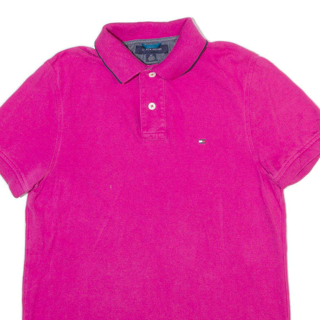 TOMMY HILFIGER Slim Fit Mens Polo Shirt Pink S