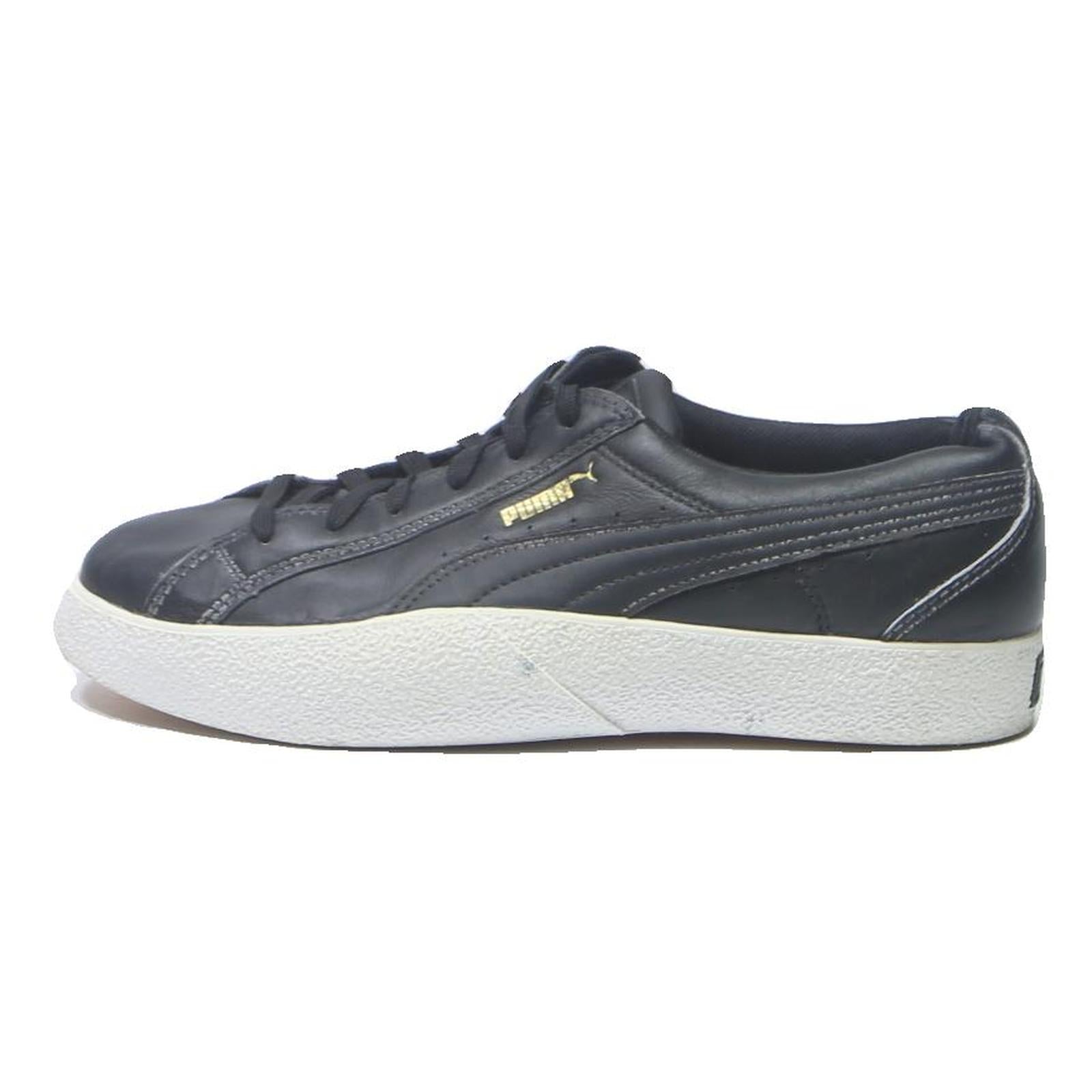 PUMA Basket Classic Mens Leather Black Trainers UK 8 Casual Sport Sneaker