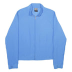 NIKE Womens Blue Zip Jacket M Polyester Blend Plain Stylish Sportswear Active