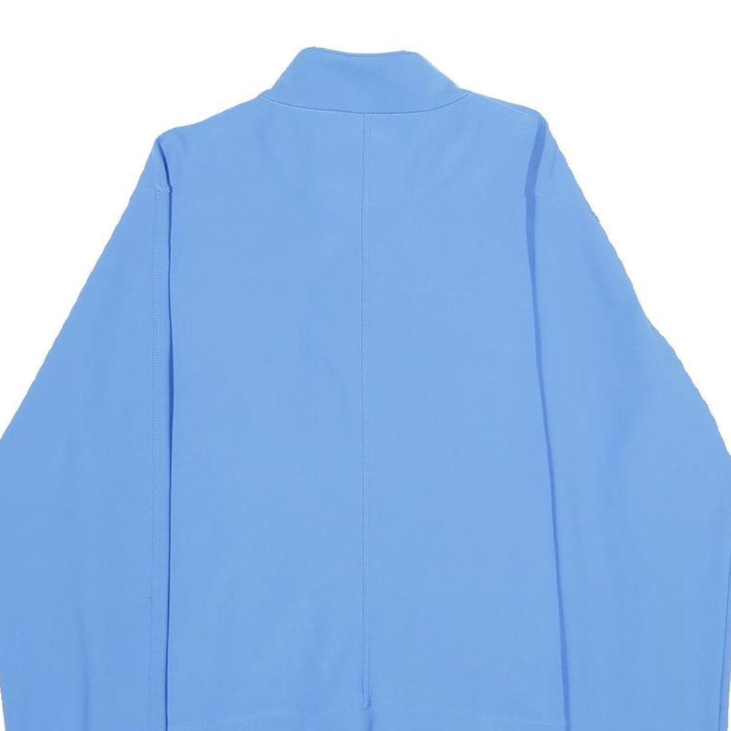 NIKE Womens Blue Zip Jacket M Polyester Blend Plain Stylish Sportswear Active