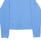 NIKE Womens Blue Zip Jacket M Polyester Blend Plain Stylish Sportswear Active
