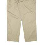 DOCKERS Mens Relaxed Beige Cotton Blend Trousers W38 L30 Zip Closure