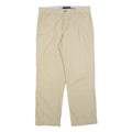 TOMMY HILFIGER Mens Cotton Blend Beige Regular Fit Straight Trousers W34 L30